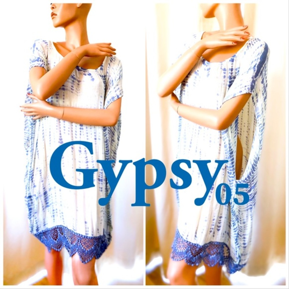 New GYPSY O5 BHUMI tie dye with lace detailing at bottom hem ‼️ IRREGULAR.